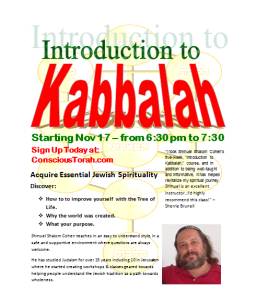 Picture of the Introduction to Kabbalah online flyer